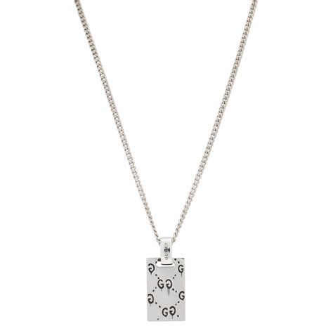 gucci ghost pendant mens|gucci ghost necklace pendant.